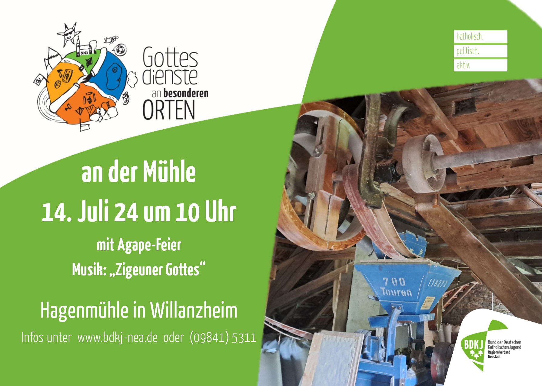 Gottesdienst an der Mühle 2024_Plakat