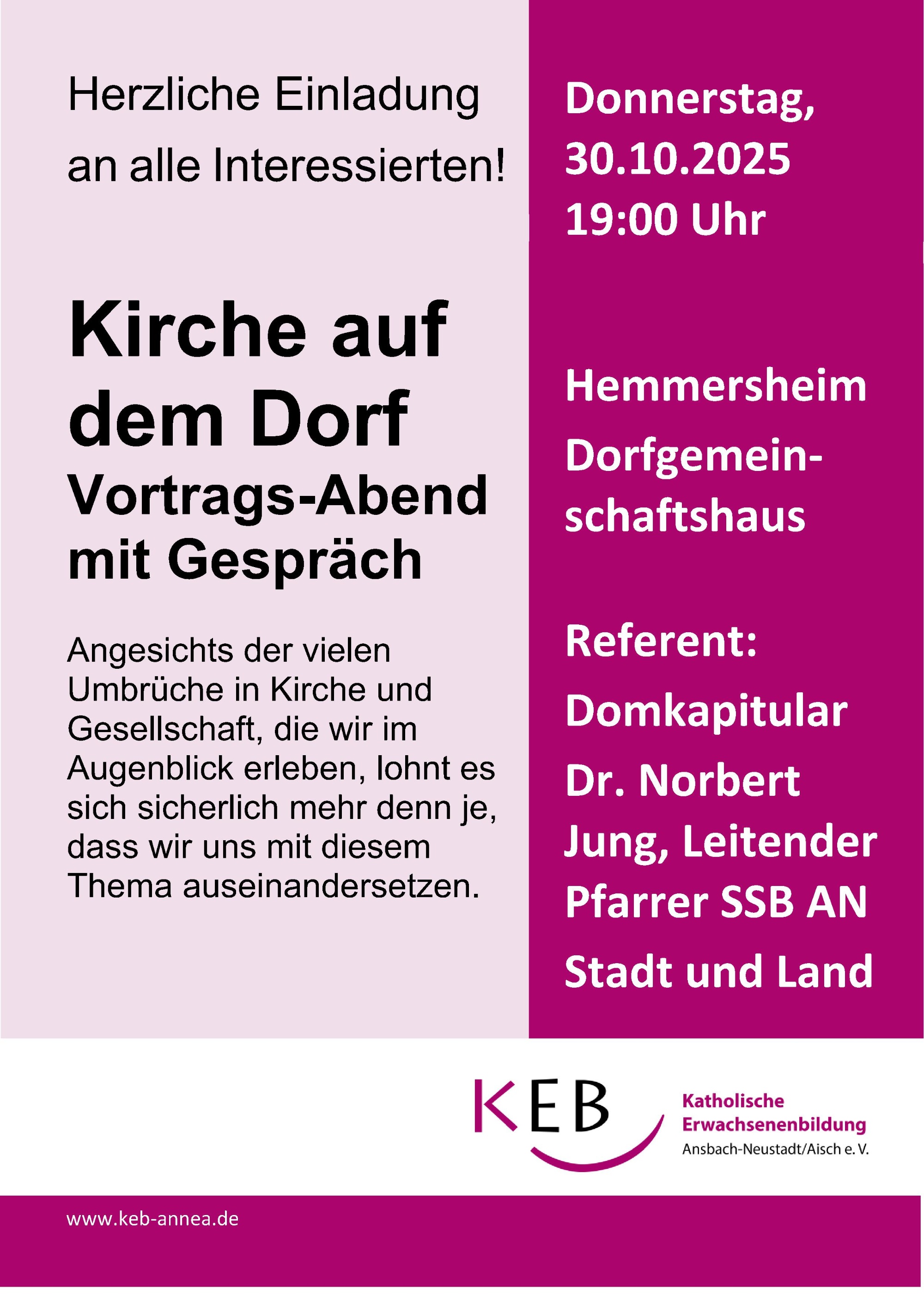 Plakat Jung Kirche auf dem Dorf 2025